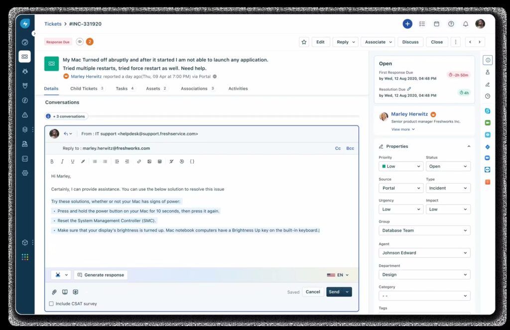 plataforma freshservice onboarding freshworks