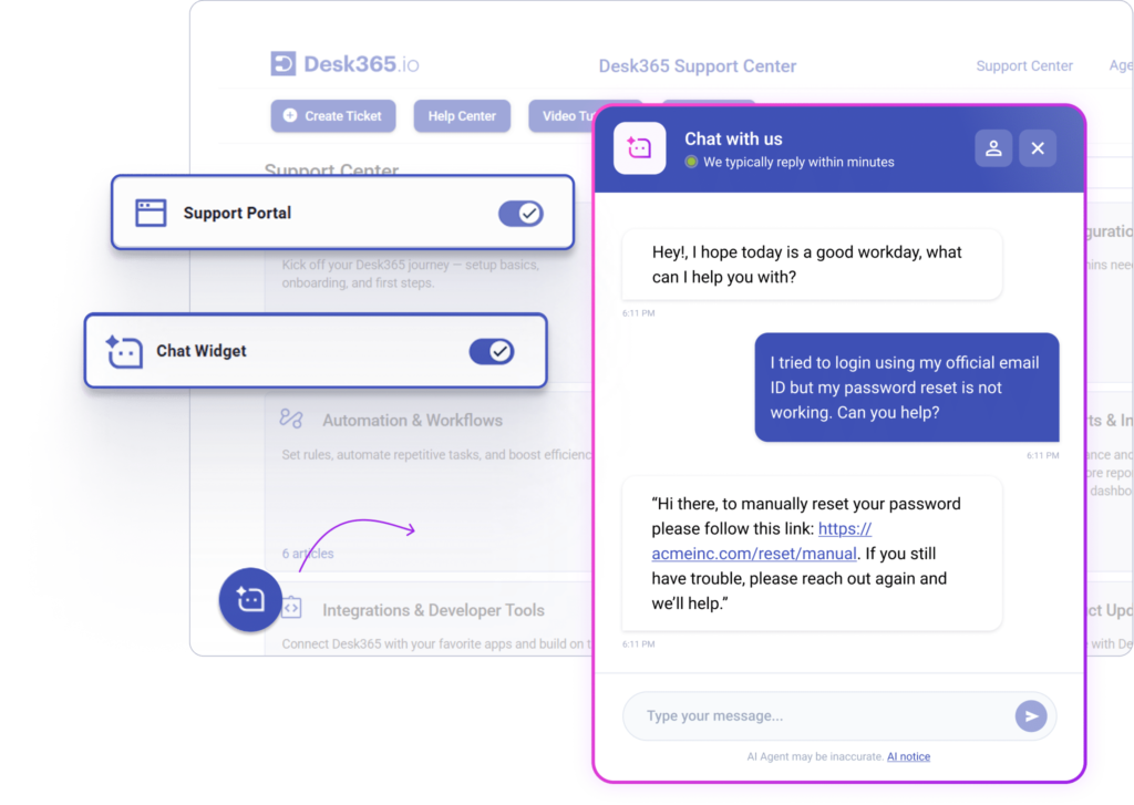 desk365 ai agent